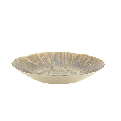 Dekorative Schale aus Goldglas, 40 cm