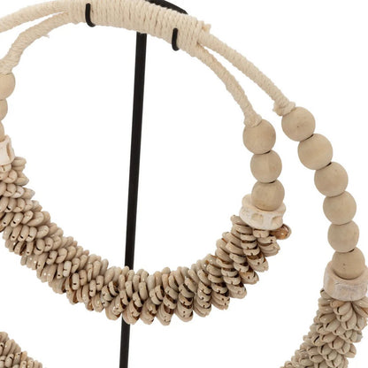 Shell necklace on stand - Natural