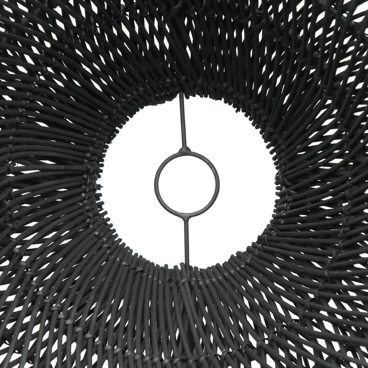 Black rattan cloud pendant shade 60 cm - handwoven