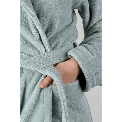 Teddy børnebadekåbe, havgrøn - vendbar fleece