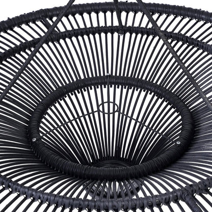 Deckenleuchte Black Rattan Sky XL - offen gewebter Schirm
