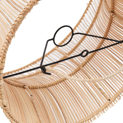 Rattan keglependelskærm 65 × 40 cm – håndvævet, beige