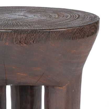Java Trebenet Sidebord, 40 cm - Mørk valnød
