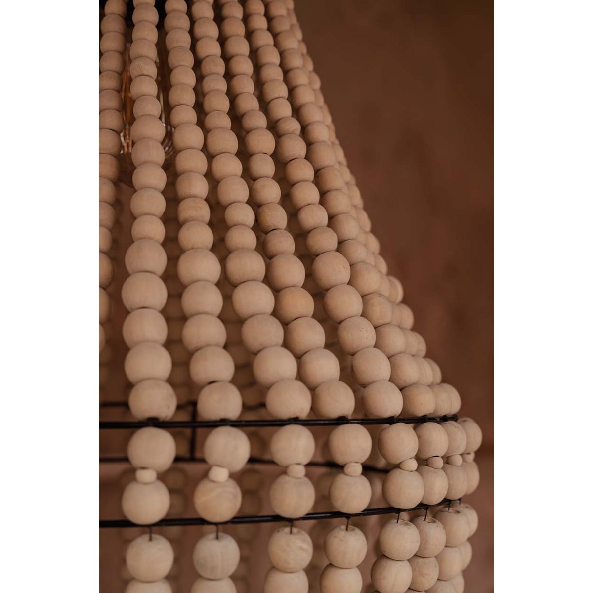 Jernlysekrone 40 × 73 cm - naturlig finish, Indonesien