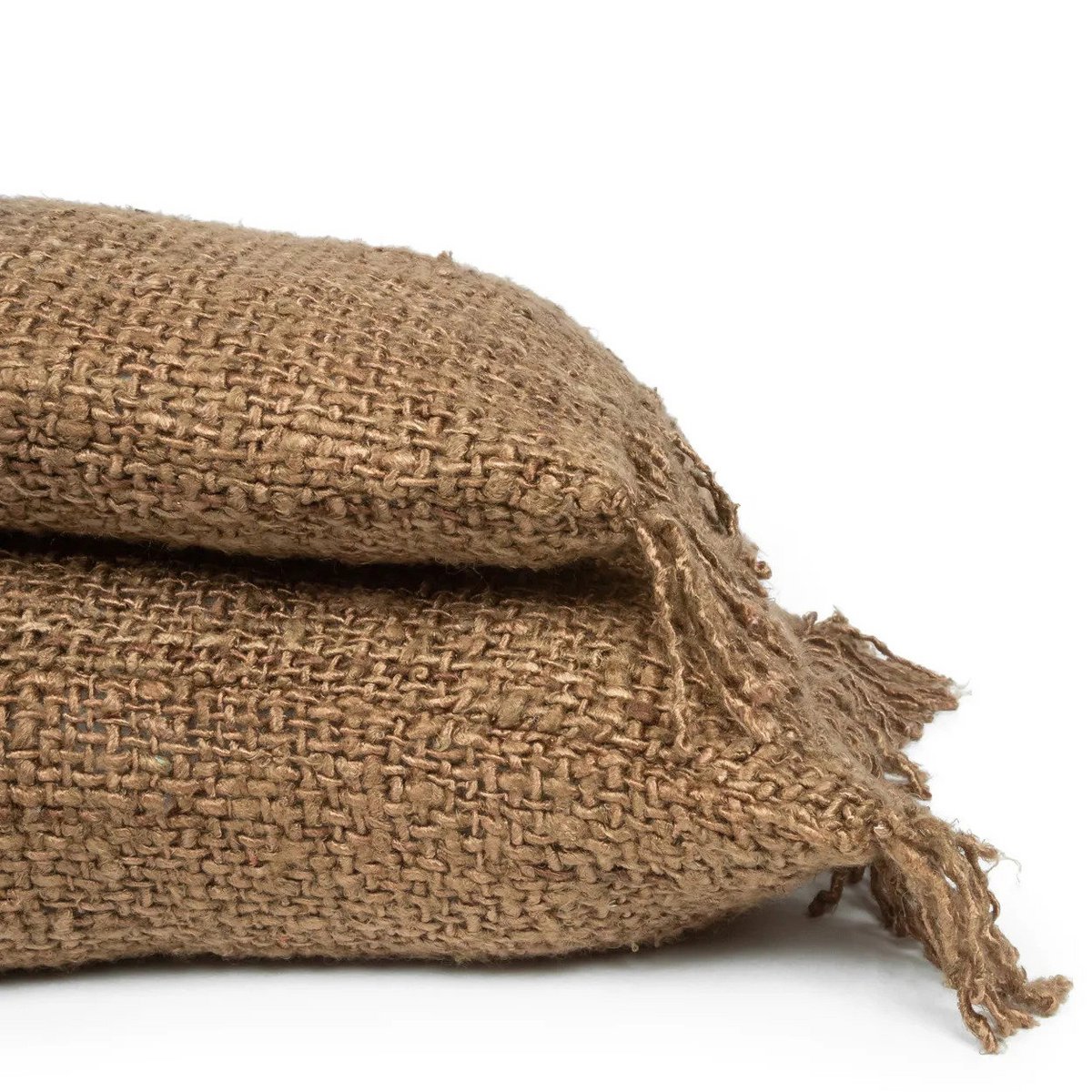 Cotton cushion cover 35×100 cm - brown