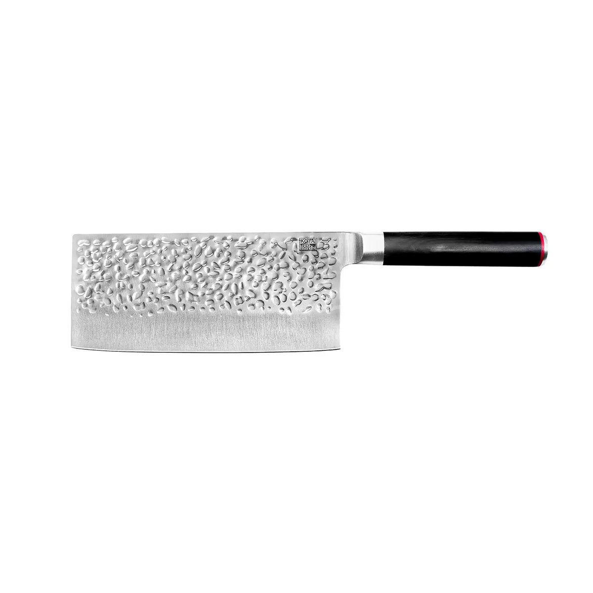 Cleaver knife, 19 cm - black pakkawood handle with sheath