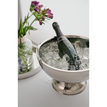 Stainless steel bottle cooler Cadiz, hammered – 32 cm