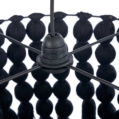 Nomad cotton chandelier, XL – black cascading strands