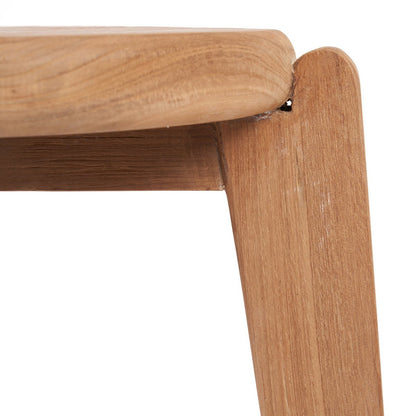 Wood side table 40×40 cm - natural finish, Indonesia