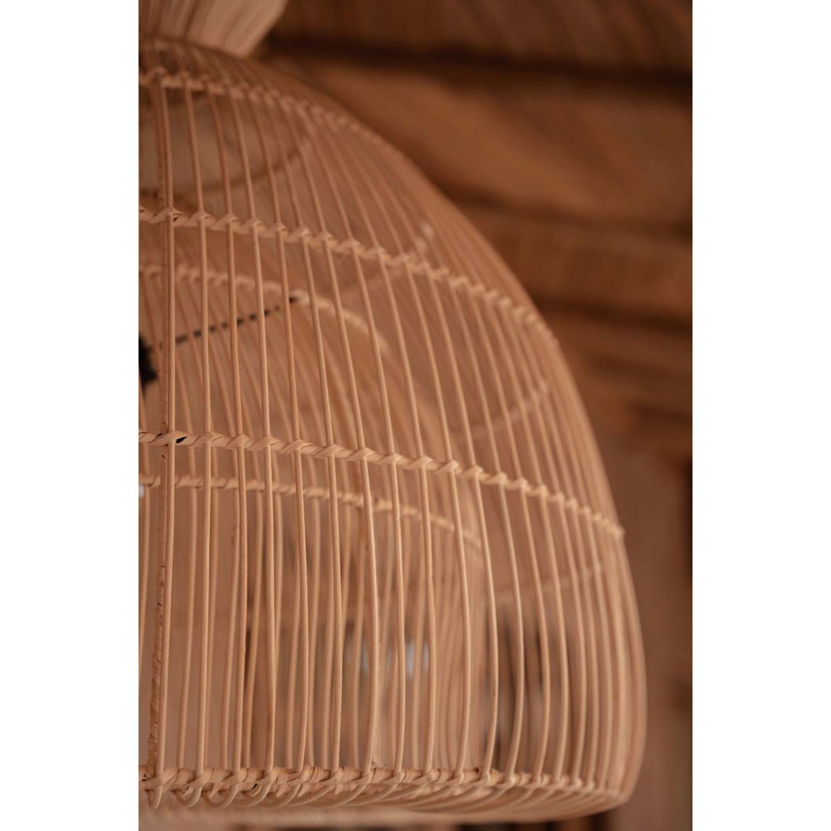 Rattan pendel 57 cm - håndvævet i Indonesien