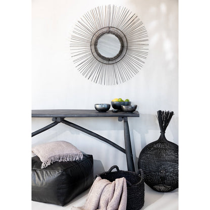 Seagrass basket, black - Large, 60 cm