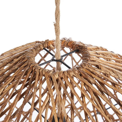Banana leaf pendant shade small - handwoven, rounded form