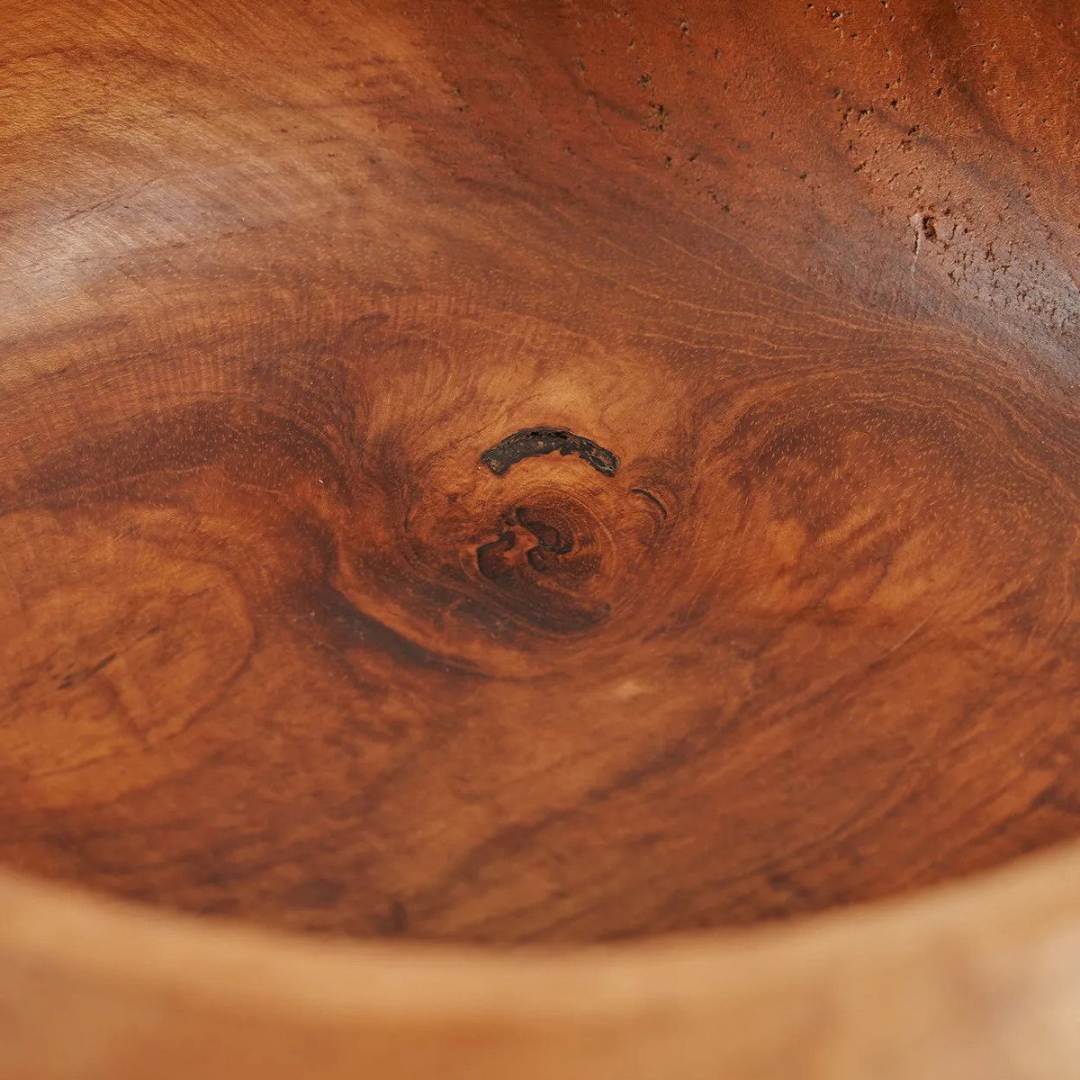 Teak root fruit bowl, 20 cm - organic form