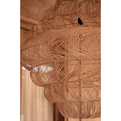 Rattan-Puff-Anhänger, Naturgeflecht – Extragroß