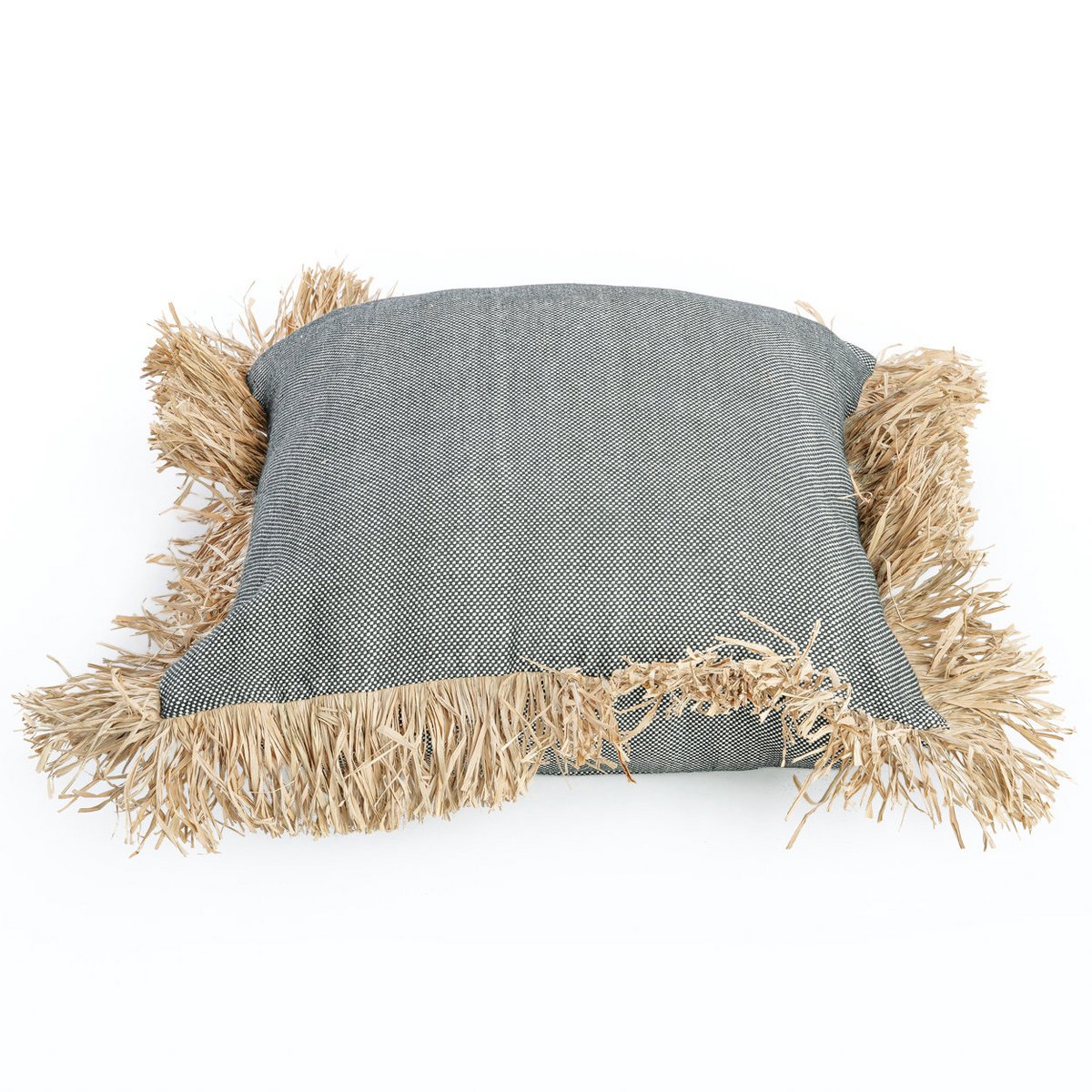 Cotton cushion cover 60×60 cm – natural and black, Indonesia
