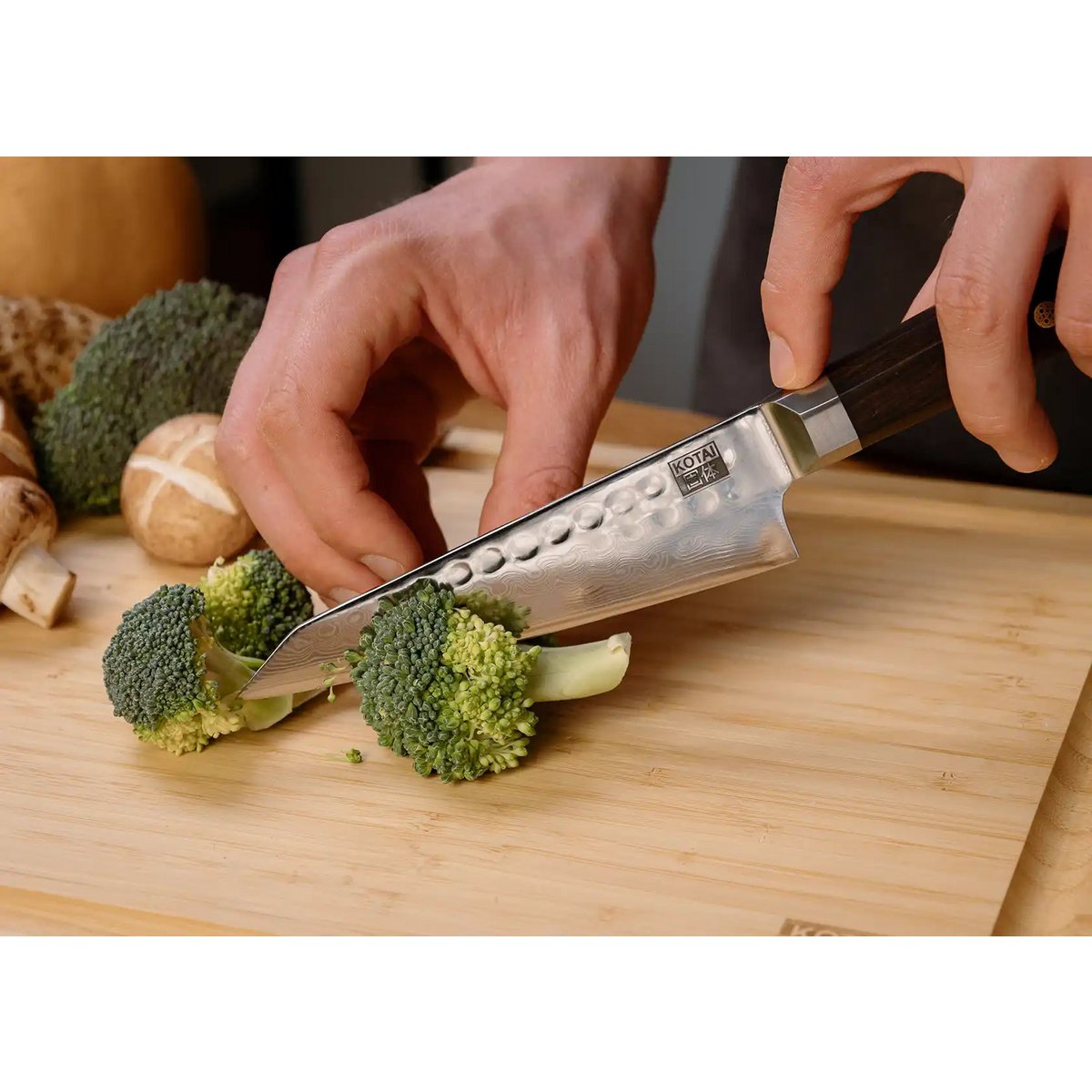 Bunka Damascus knife set, 4 pieces - AUS-10 high-carbon steel