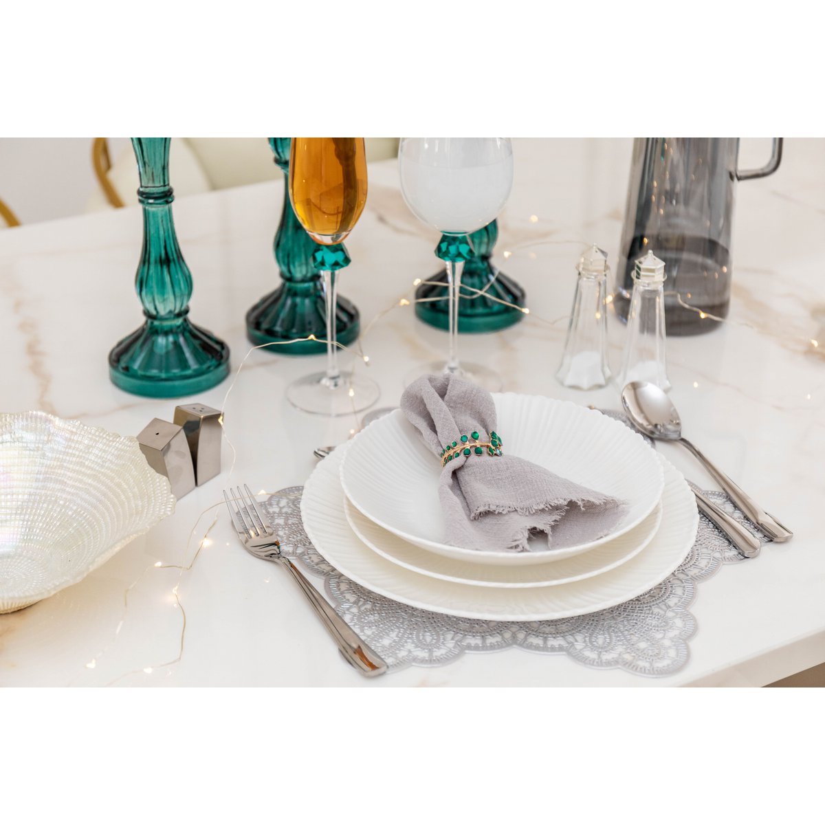 Stainless steel cutlery set, 24 pieces - Silver Brilliant