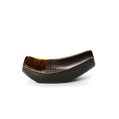 Ceramic serving bowl 16.5 cm - warm brown glaze