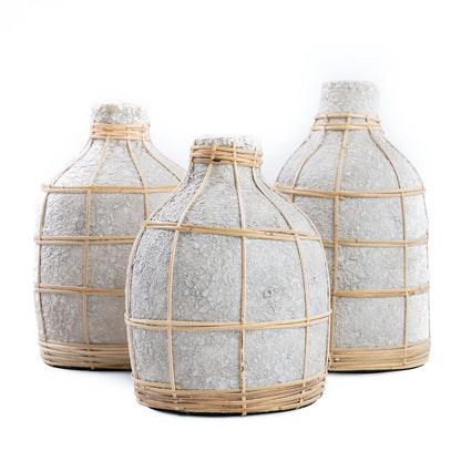 Rund terrakottavase 23 cm – natur, Indonesien