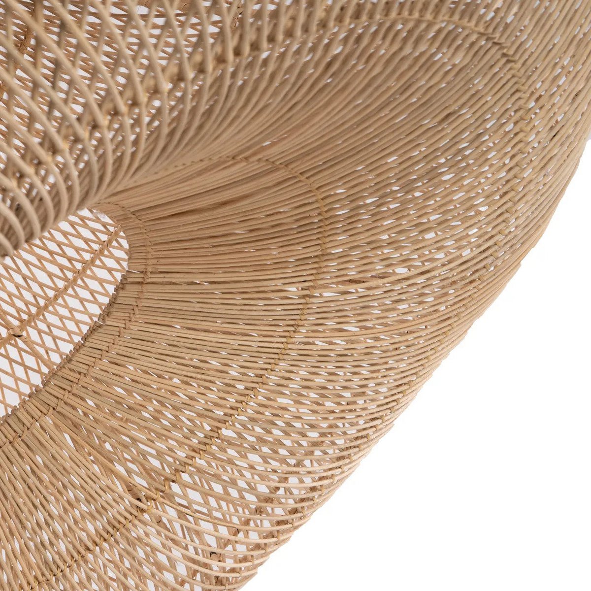 Rattan Shala pendellampe, beige – 77×57 cm