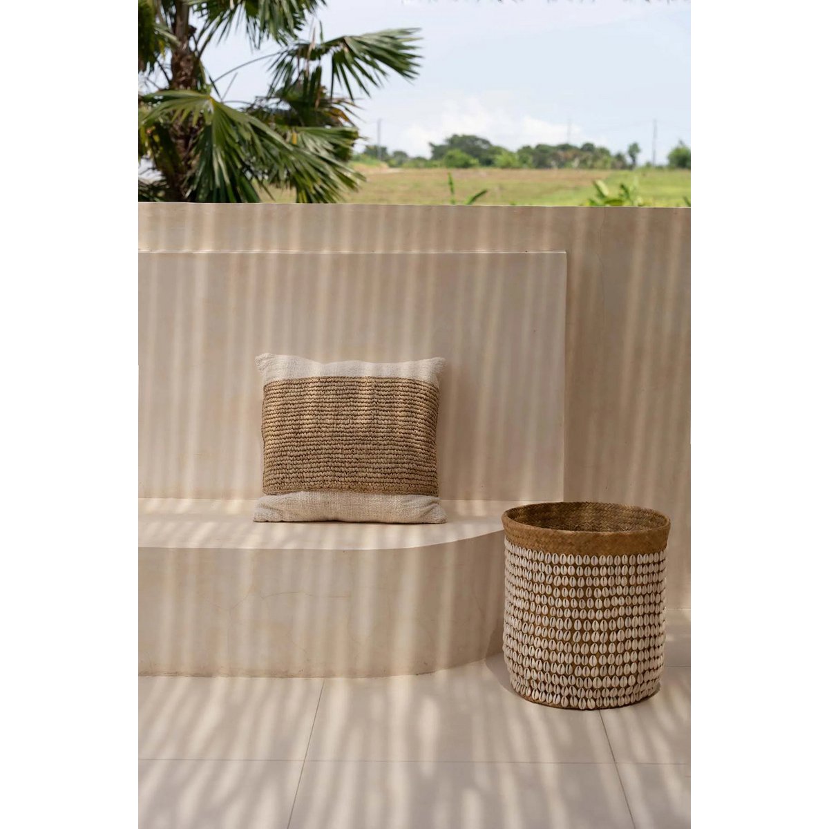 Pandan shell basket 34 × 40 cm - natural
