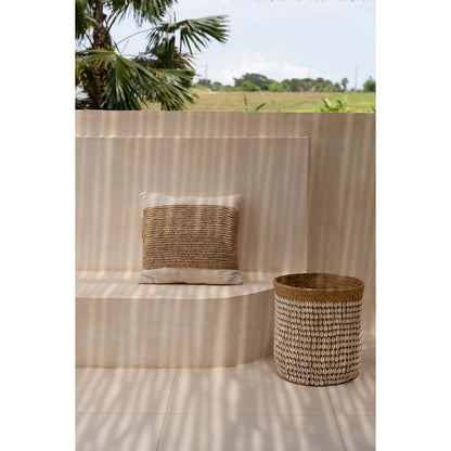 Pandan shell basket 34 × 40 cm - natural