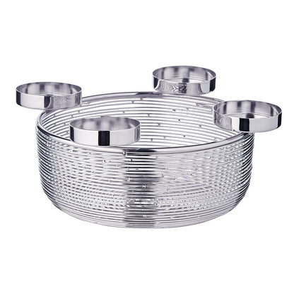 Stainless steel advent wreath Rio, 26 cm