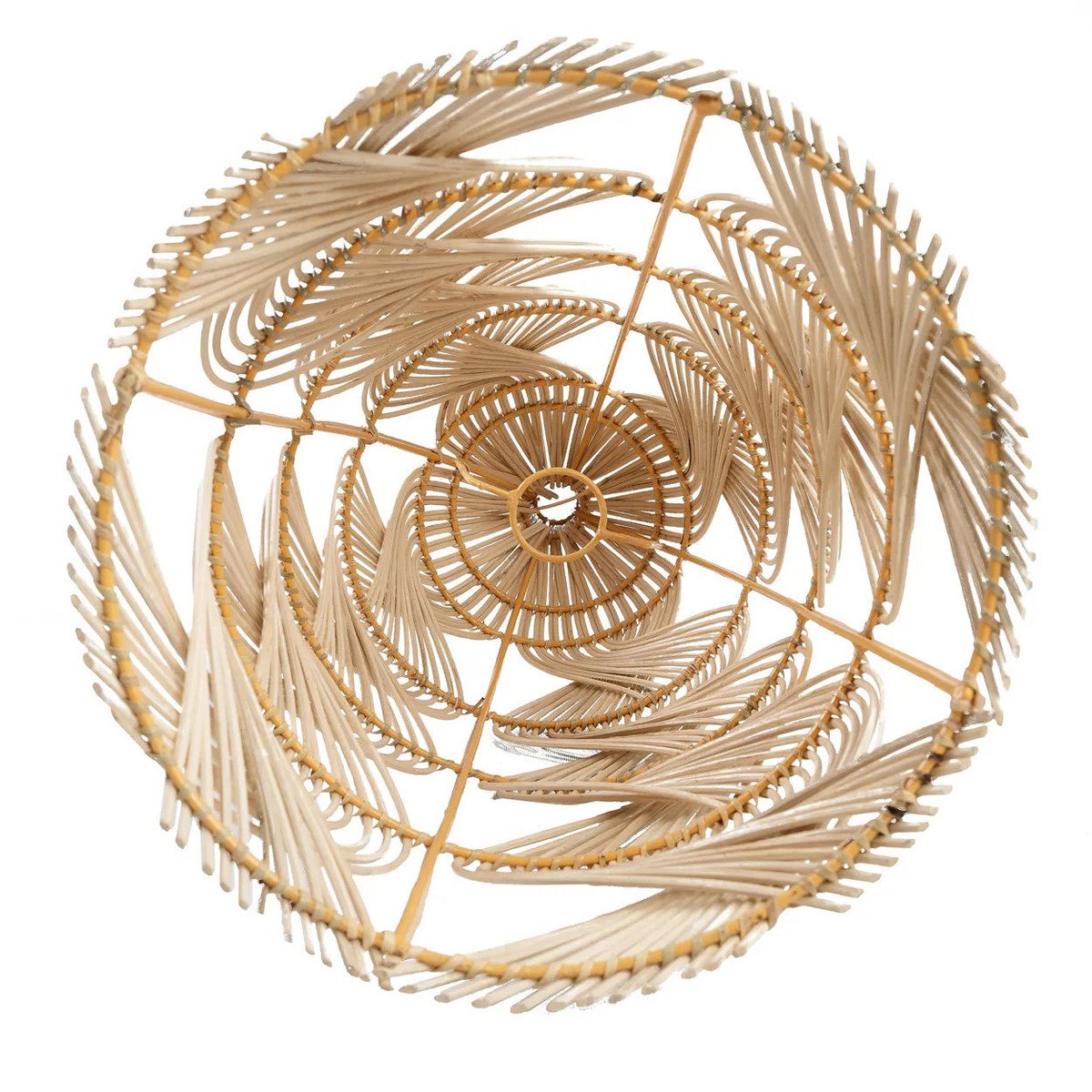 Høj pendel i rattan, 30 × 70 cm – flaskesilhuet