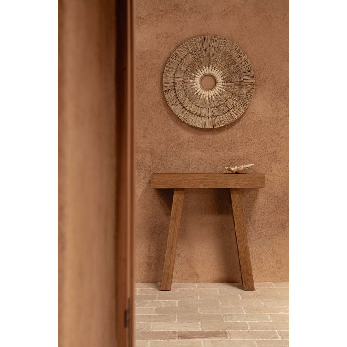 Teak console table, 86 cm - natural