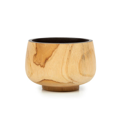 Wood bowl 12 cm - round, low profile