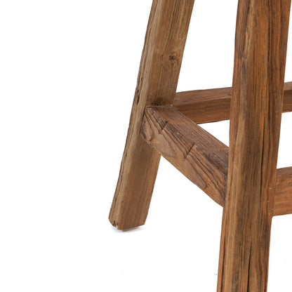 Wood bar stool 39×70 cm - natural brown, made in Indonesia
