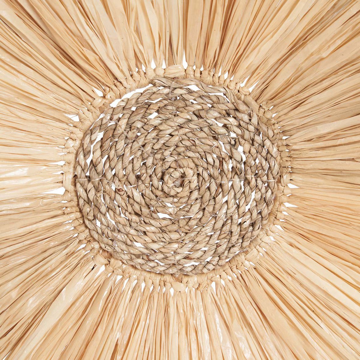 Sisal-Wandkreis 60 cm – runde Wanddeko, natur