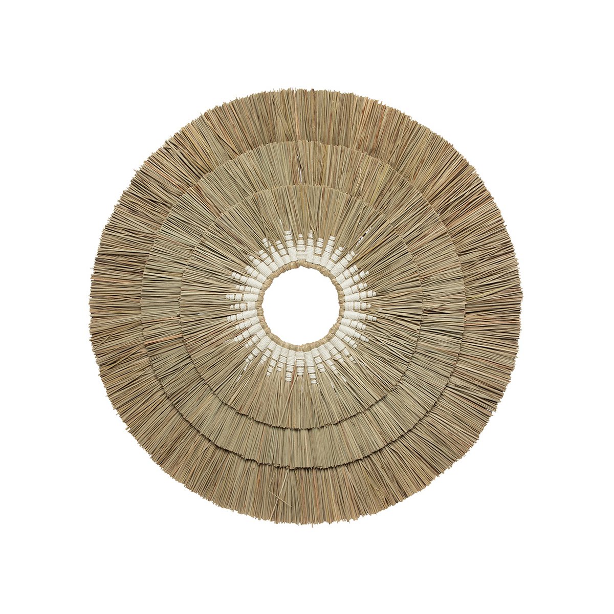 Mengdong grass wall circle, natural white - 75 cm