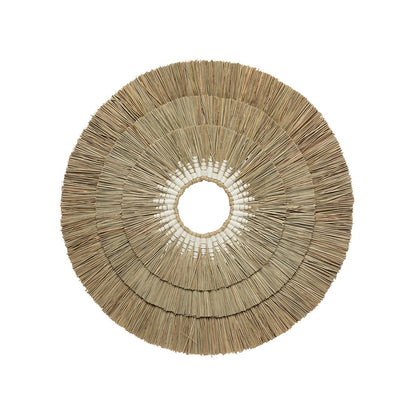 Mengdong grass wall circle, natural white - 75 cm