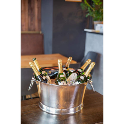Forsølvet champagnekøler Samu, 48 cm - dobbeltvægget
