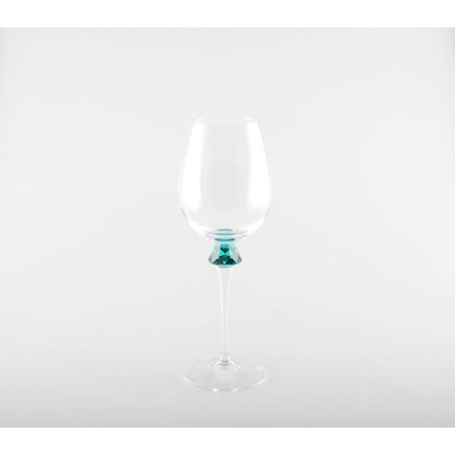 Wine glasses with diamond-cut foot – set of 4
