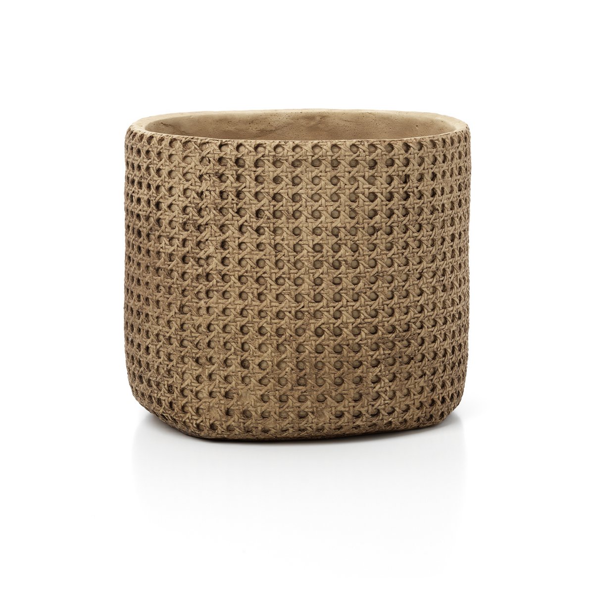 Concrete planter, woven finish - XL