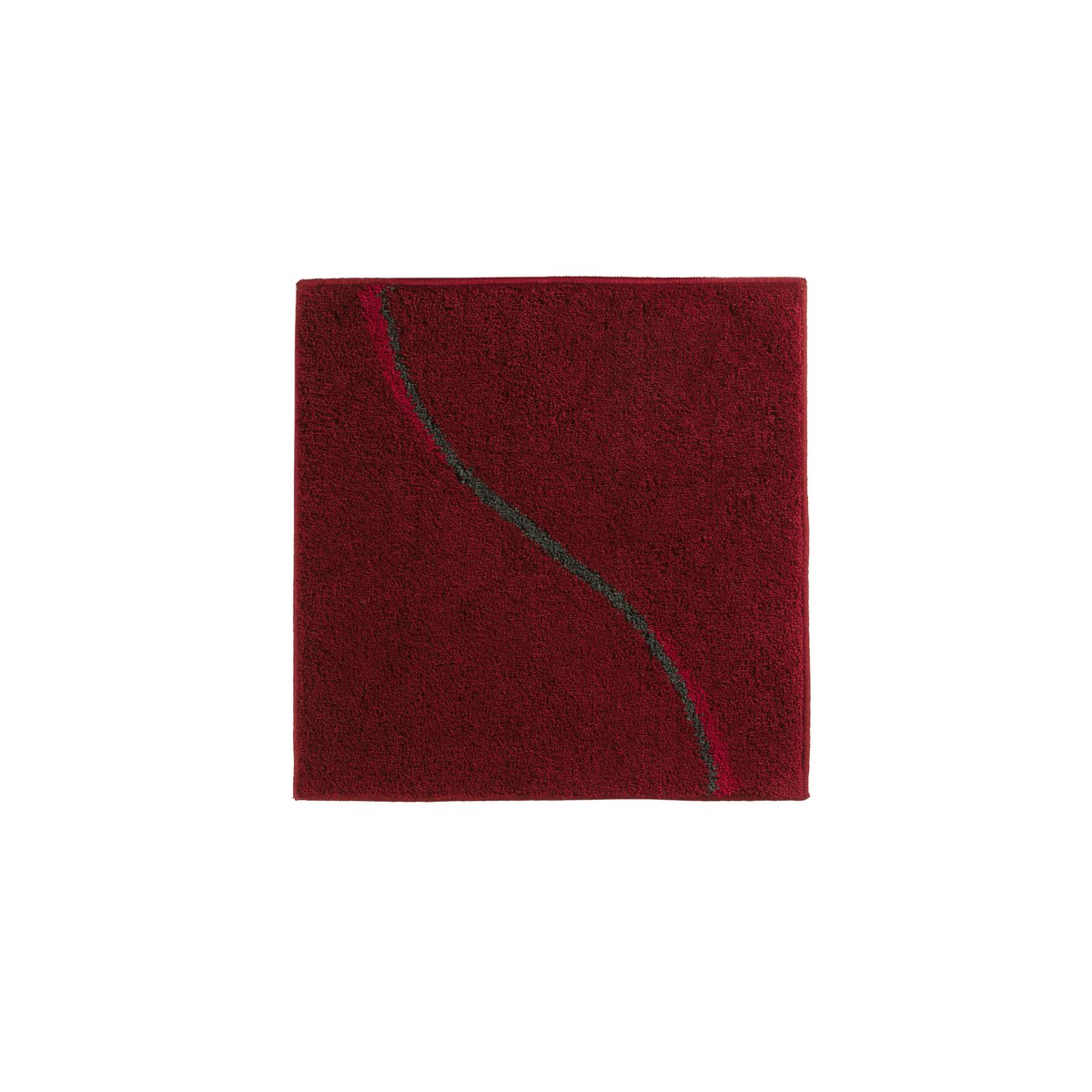 Acrylic bath mat with anti-slip, 100×60 cm - Red