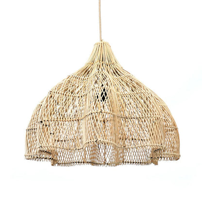 Pendelleuchtenschirm aus Naturrattan 60 cm – handgeflochten Whipped