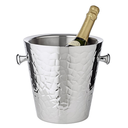 Champagnerkühler mit Griffen, Edelstahl – 23 cm