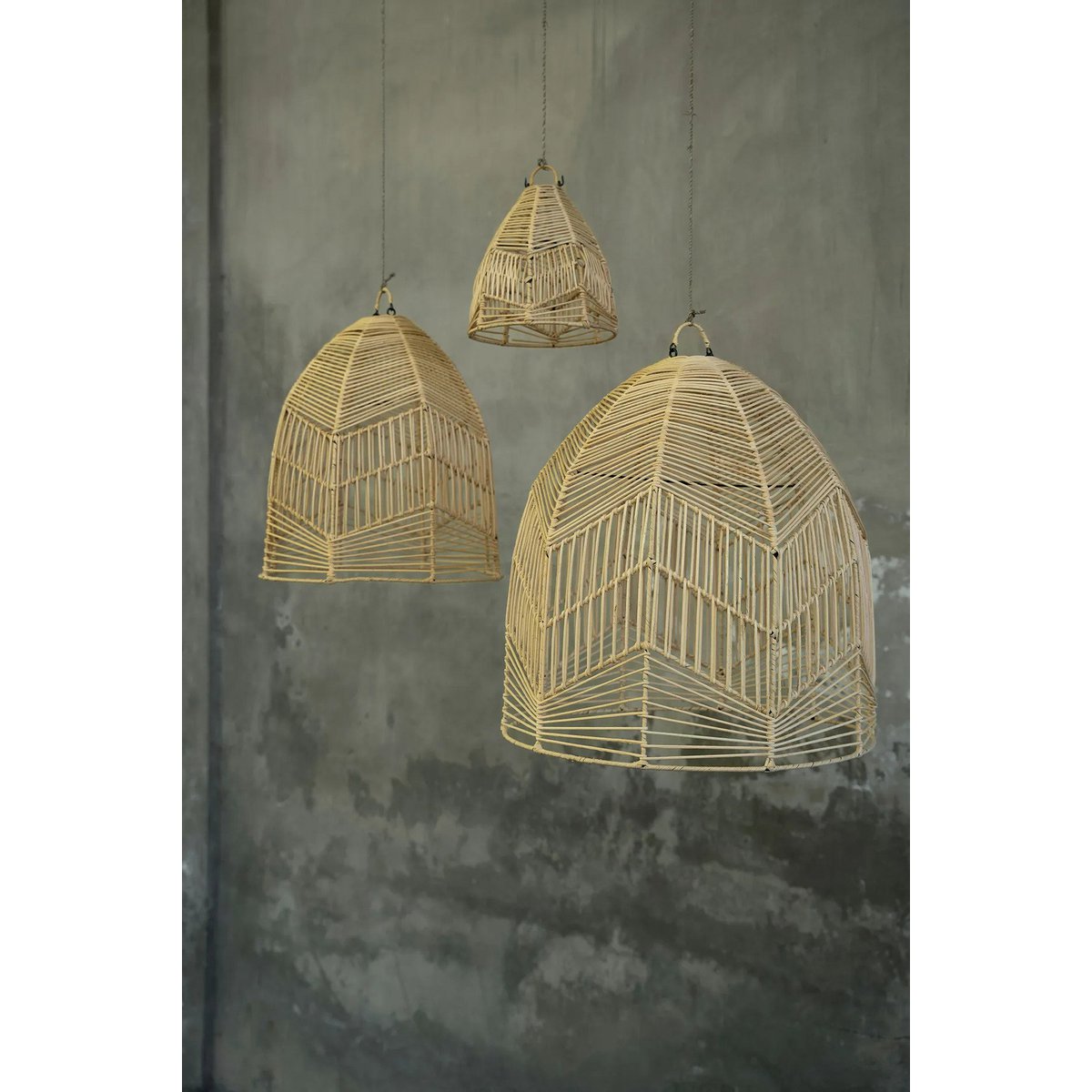 Rattan Pendelleuchte S – handgewebt, 20 cm Durchmesser