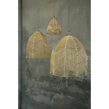 Rattan Pendelleuchte S – handgewebt, 20 cm Durchmesser