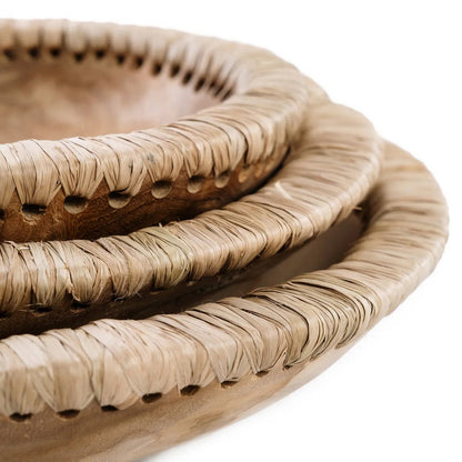Holzservierschale 30 cm Durchmesser – natur, groß