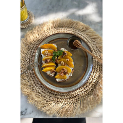 Teak honey roller - hand-carved