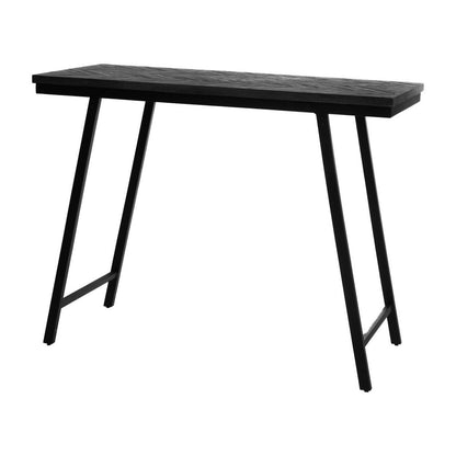 Herringbone high table, black teak - 140 cm