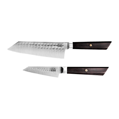 Santoku starter set, 2 knives - handmade Japanese steel