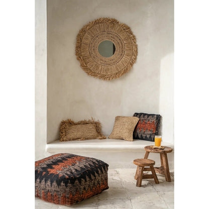 Raffia cushion cover 40×40 cm - natural, handcrafted in Indonesia