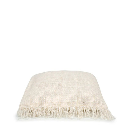 Hand-dyed cotton cushion cover, 40×40 cm - cream