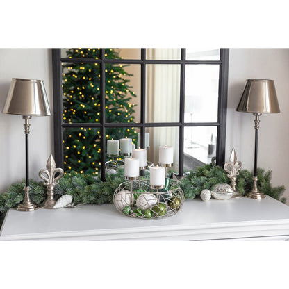 Stainless steel advent wreath 30 cm - Milano