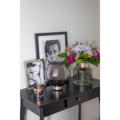 Jack lanterne mørk krystal med platinfod – 21 cm